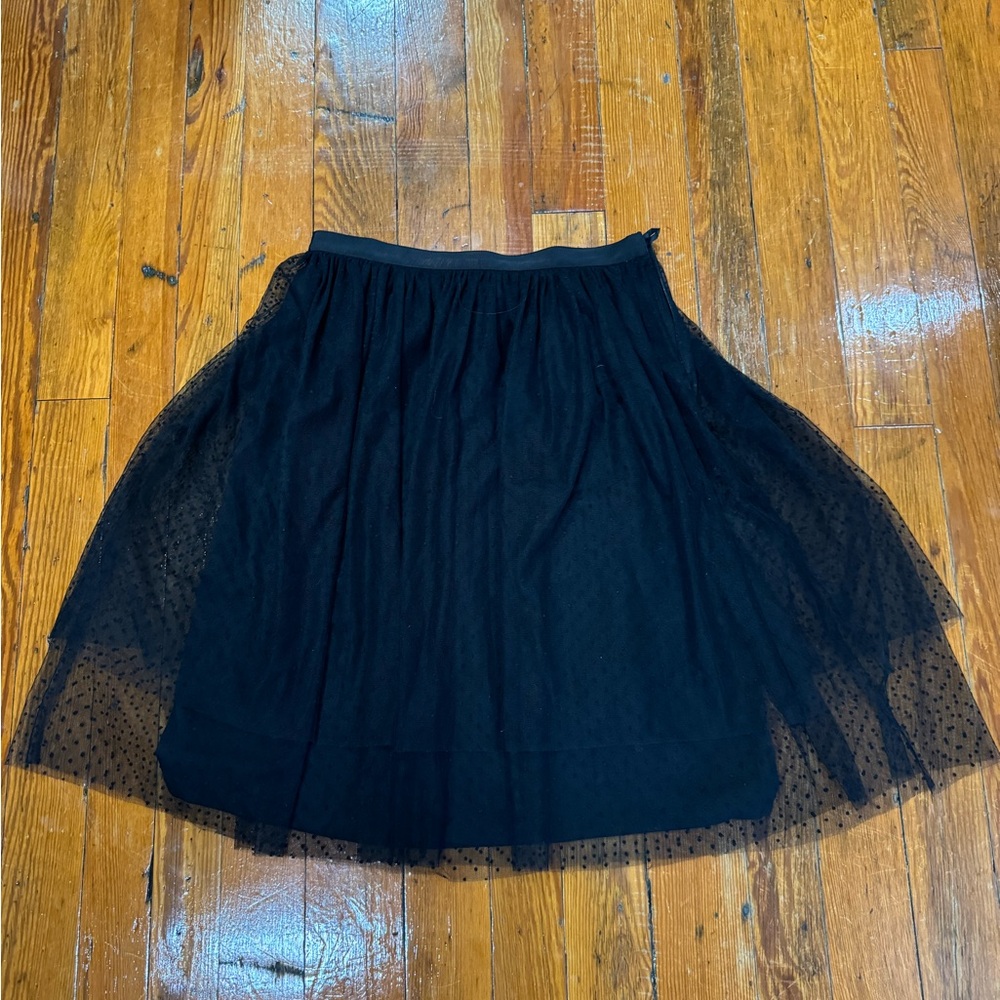 Brooks Brothers Midi Skirt Polka Dot Lace
